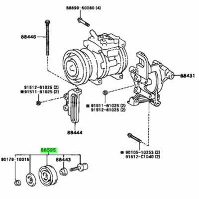 88440-60040 Lexus Heating Air Conditioning Compressor Pulley Assy